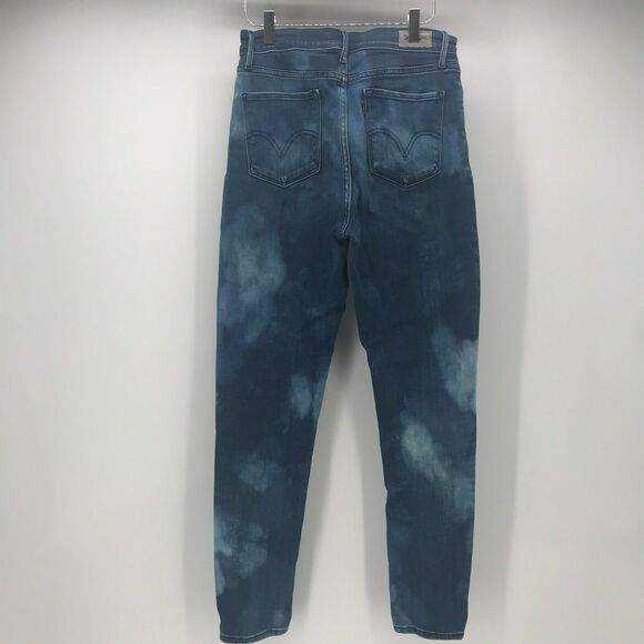 Levis Perfectly Slimming 512 Super Skinny Women 8 Blue Bleached Mid Rise Stretch - Picture 3 of 9